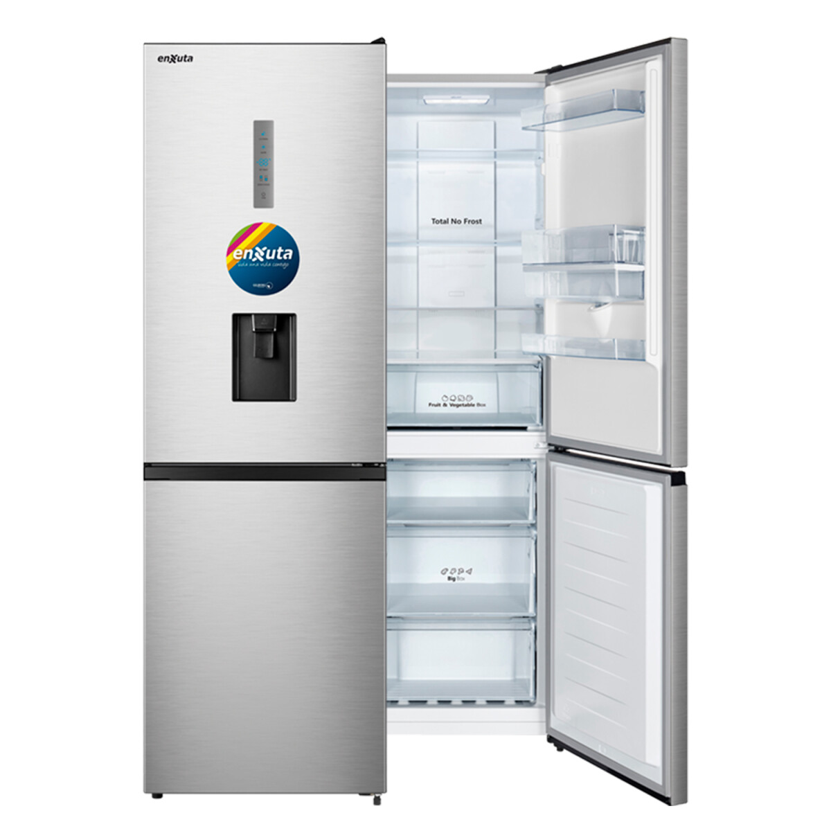 Heladera Combinada Enxuta Renxcmb16300d 304 L - HELADERA ENXUTA COMBI INOX RENXCMB16300D 