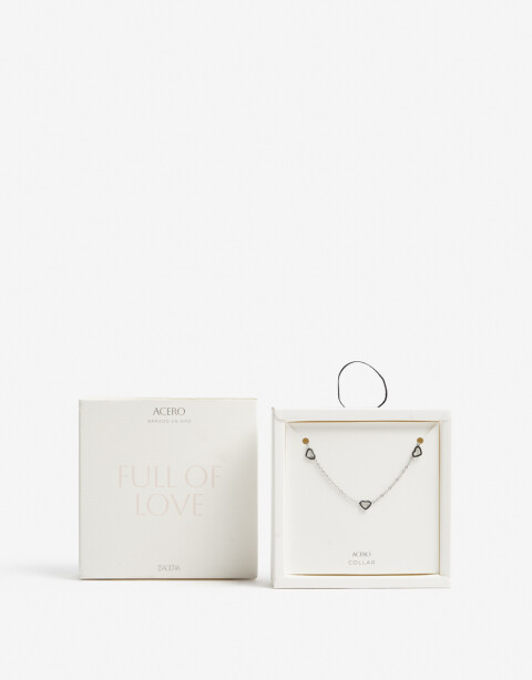 Collares Cortos Metal Collar Corto Acero - Plateado