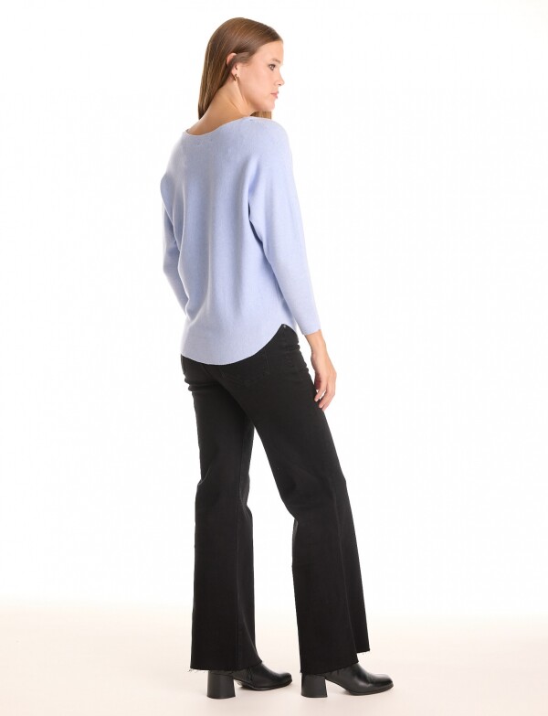 Buzo Dolman Ribs CELESTE