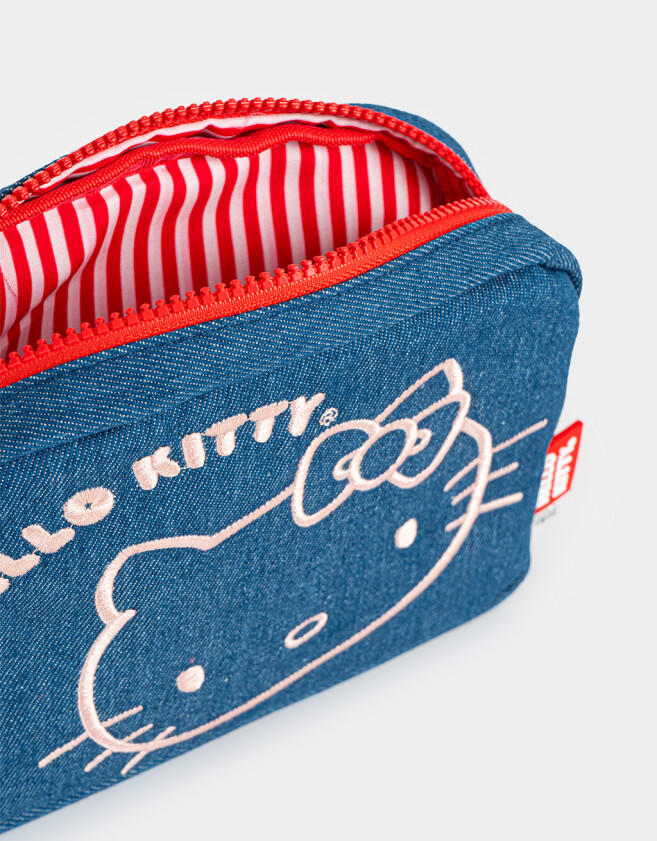 Cartucheras Cartuchera Denim "hello Kitty" - Combinacion Multicolor