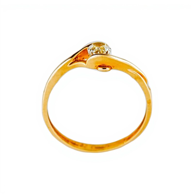 Anillo-Oro bajo-Piedras Zirconias-AN8031 conpiedra