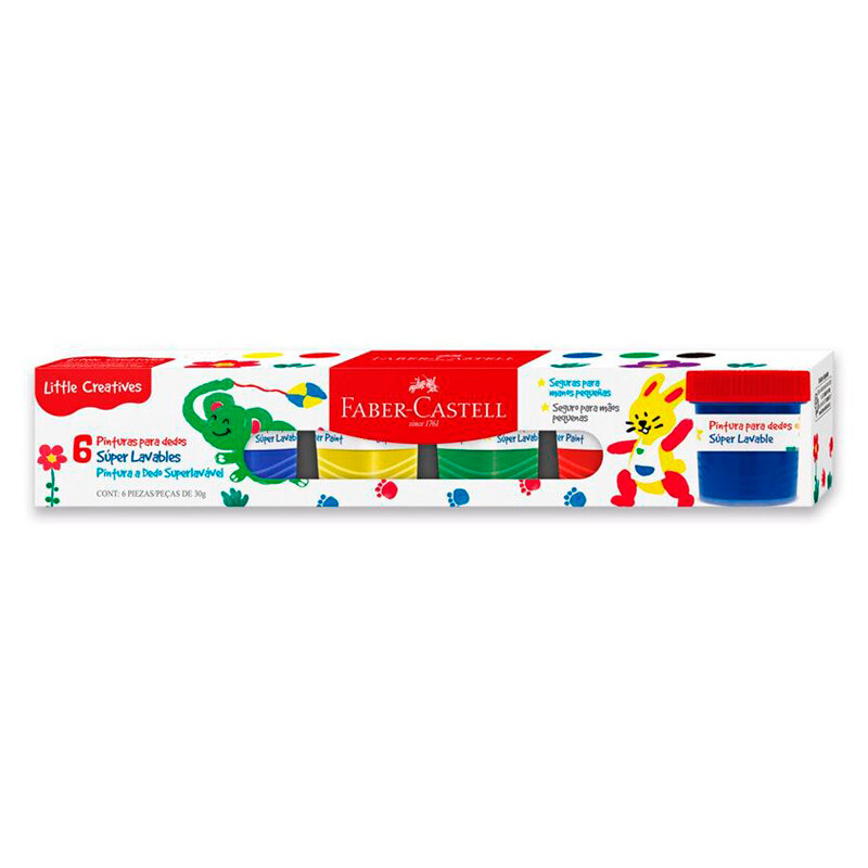 Pintura Para Dedos x6 Faber-Castell #Pintura Para Dedos X6 Faber Castell