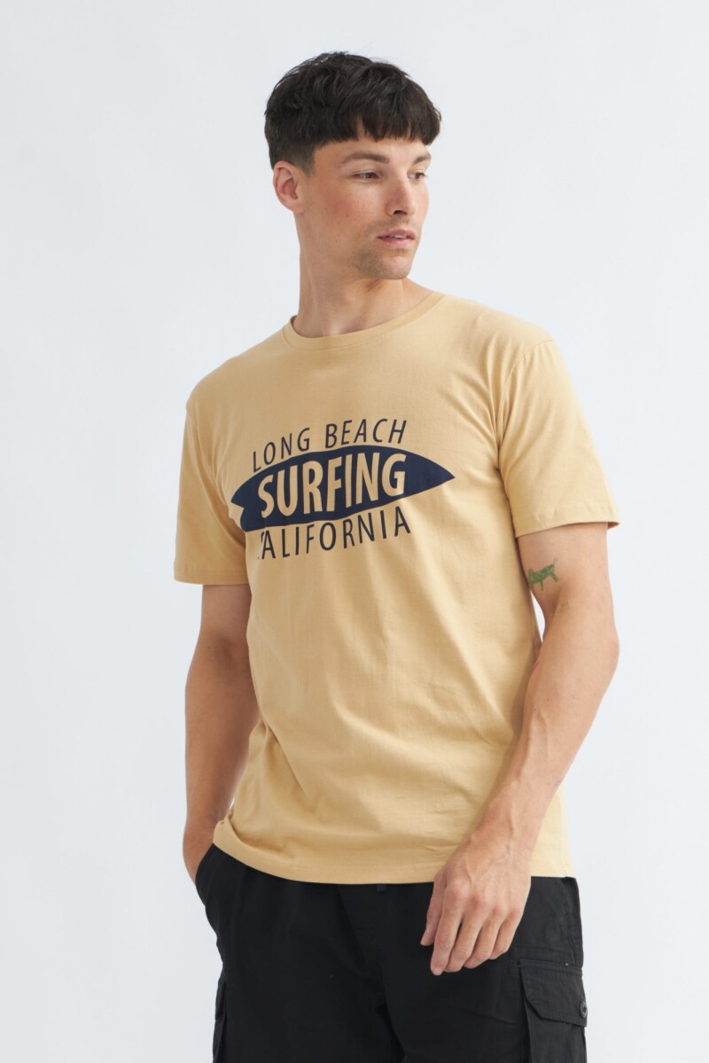 Remera Long Beach - Beige 