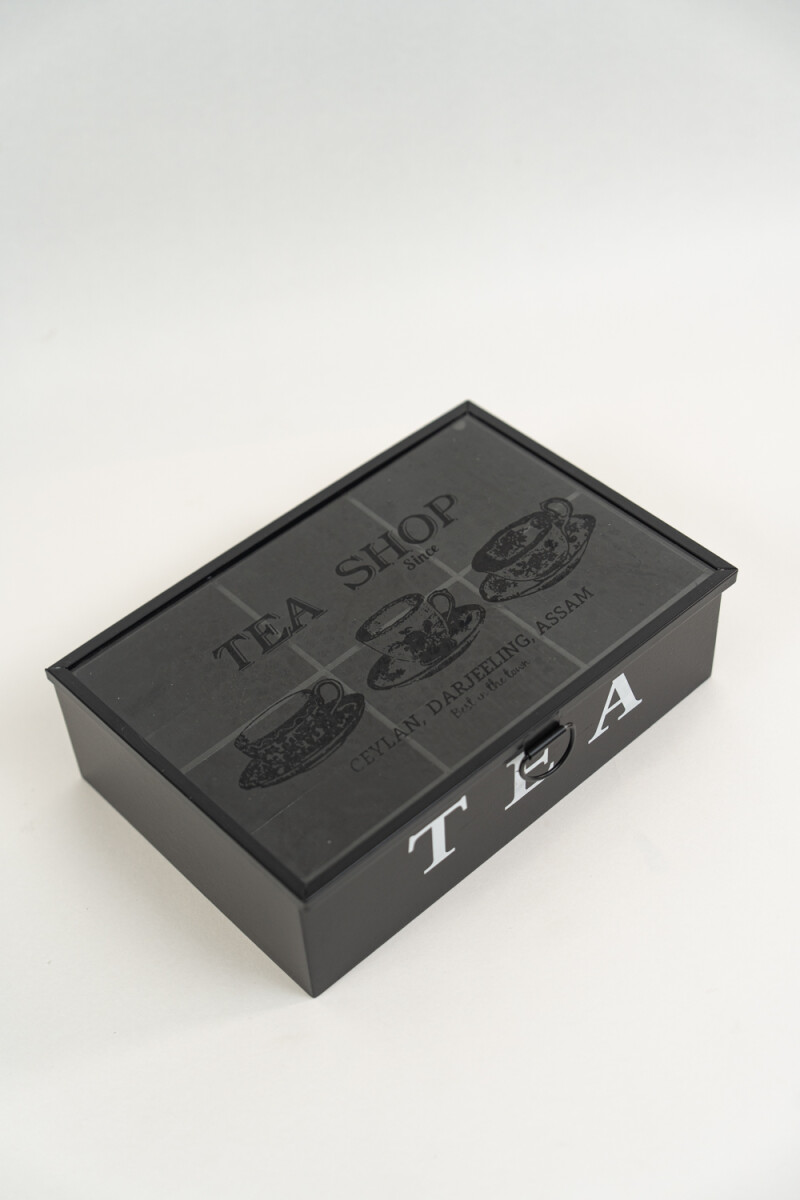 Caja Para Té Vemir, 6 Separaciones. - Negro 