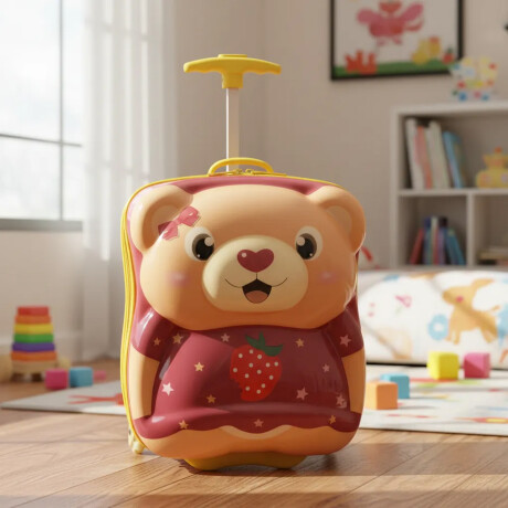 Valija Infantil Rígida Mochila Maleta Pequeña Escuela Viaje Rojo