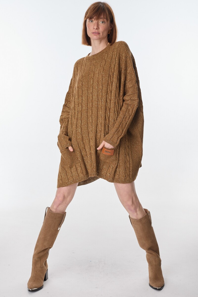Sweater Oceano Camel Lurex
