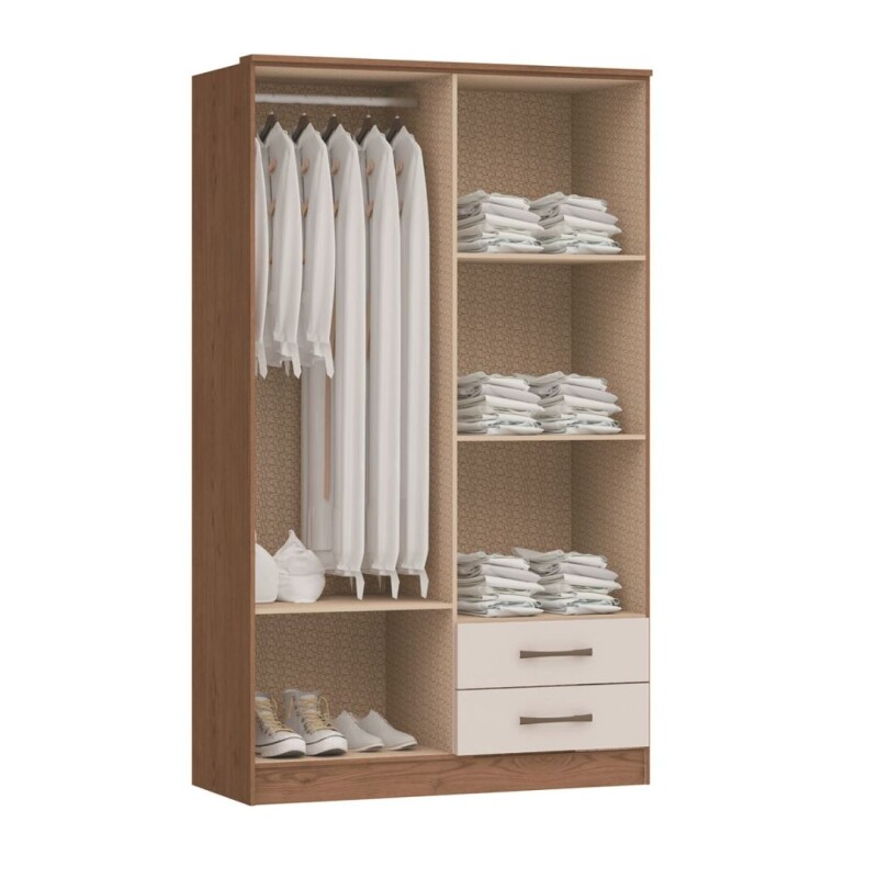 Ropero Toquio 4 Puertas 2 Cajones Macadamia/Blanc Ropero Toquio 4 Puertas 2 Cajones Macadamia/Blanc