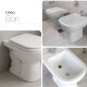 JUEGO DE LOZA INODORO CORTO TAPA Y BIDET BARI BLANCO 000