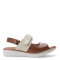 Sandalia de Mujer Lombardino Violeta Marrón - Beige