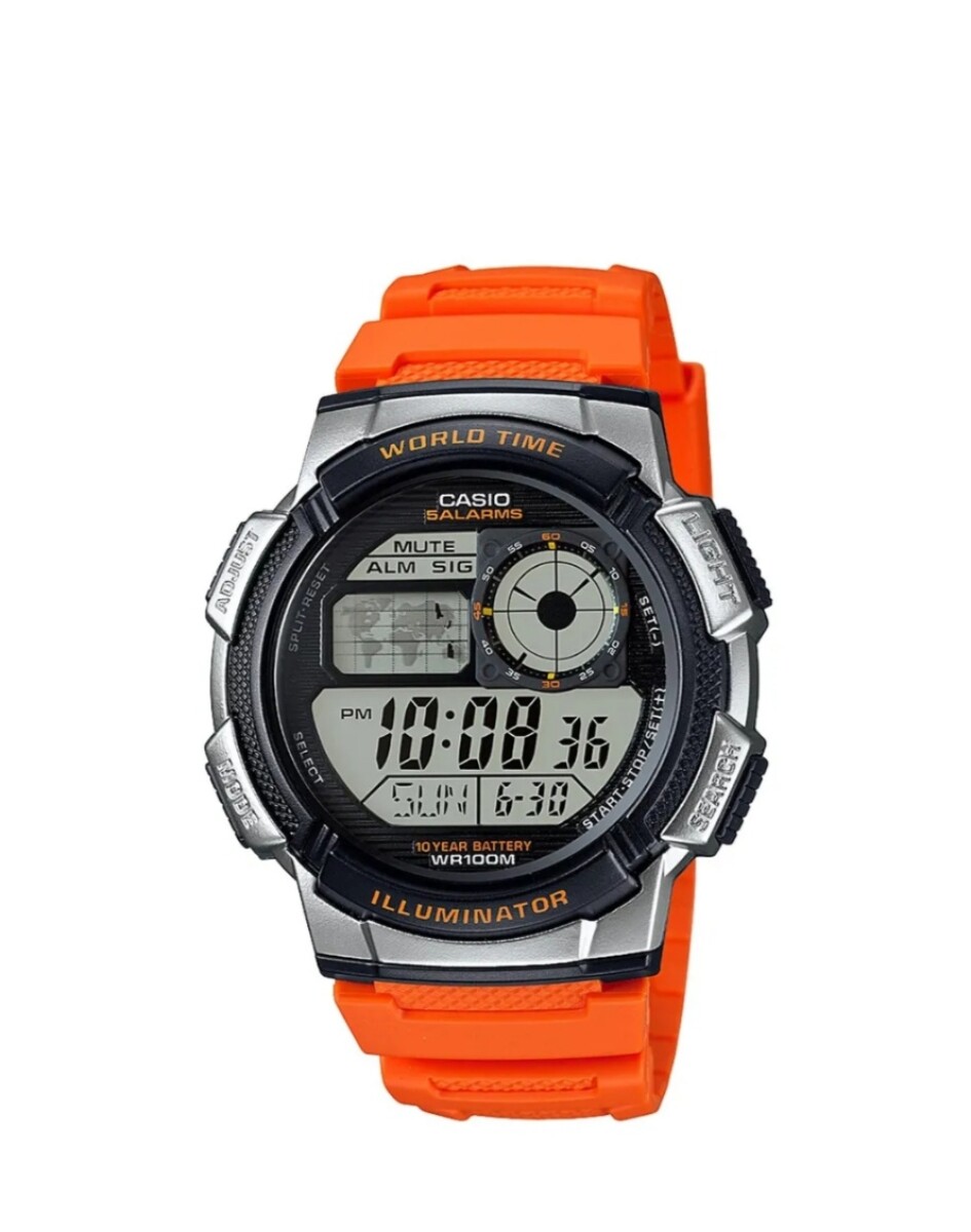 Reloj CASIO digital/ Naranja 
