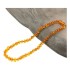 Collar ambar piedra redonda amarillo