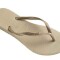 Sandalias de Mujer Havaianas SLIM Beige Arena - Dorado