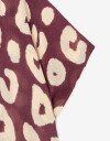 Kimonos Kimono Animal Print Burgundy - Combinacion Bicolor