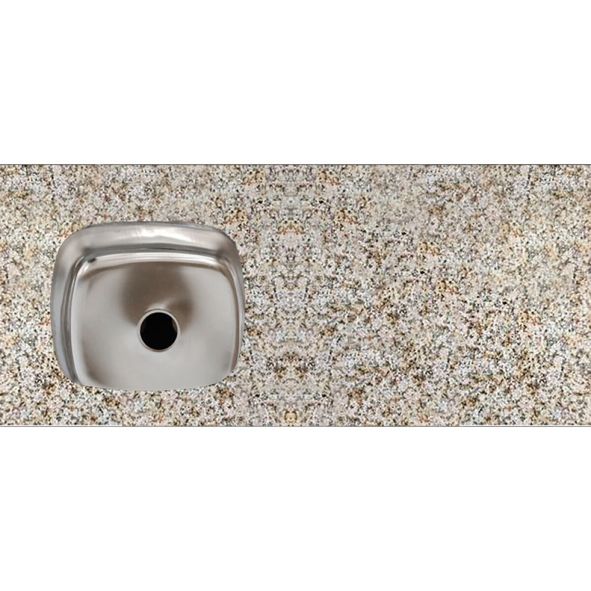 Mesada De Granito Maracuya Pul Con Pileta Izquierda Sin Hueco Para Grifería / 122x52 Cm 
