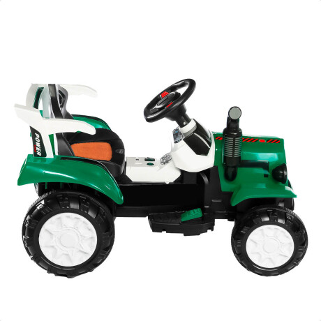 Tractor A Batería Con Remolque Luces Música Y Sonidos Verde