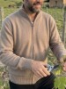 Campera tejida Beige