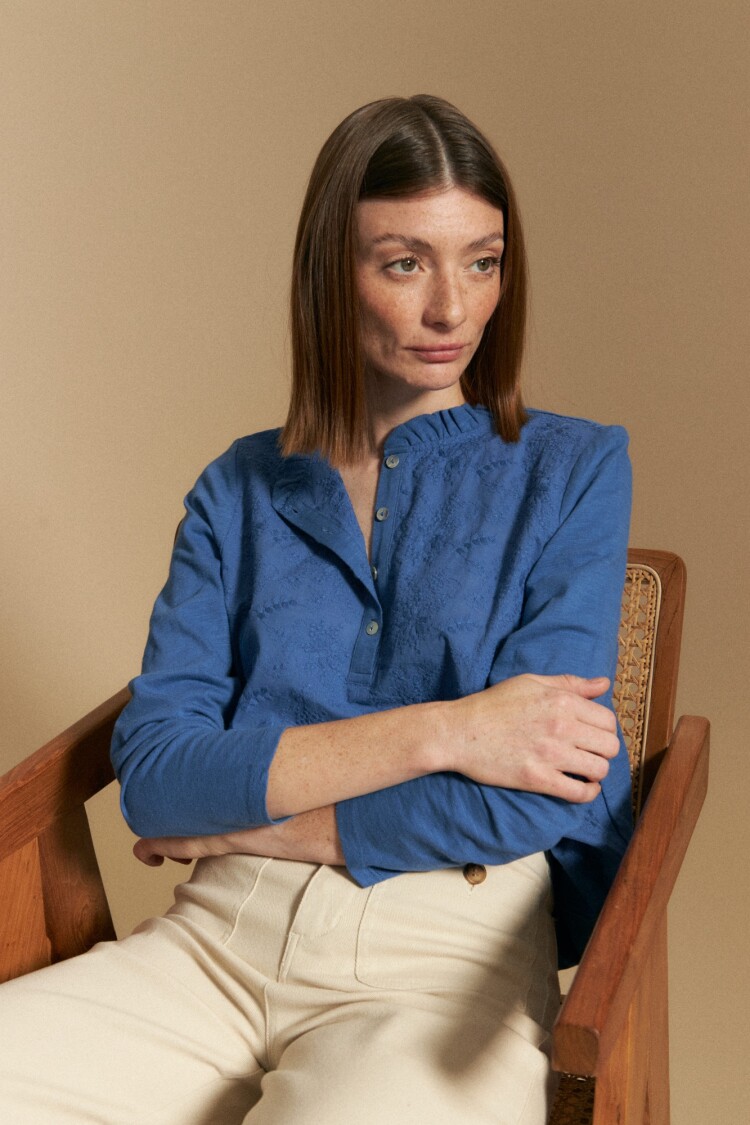 BLUSA CLARISA Azul Oscuro