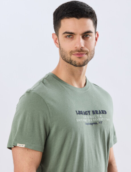 REMERA ESTAMPADA DE ALGODÓN Verde