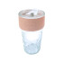 Vaso alto de vidrio c/sorbito agarre cuero sintético Vaso Alto De Vidrio C/sorbito Agarre Cuero Sintético