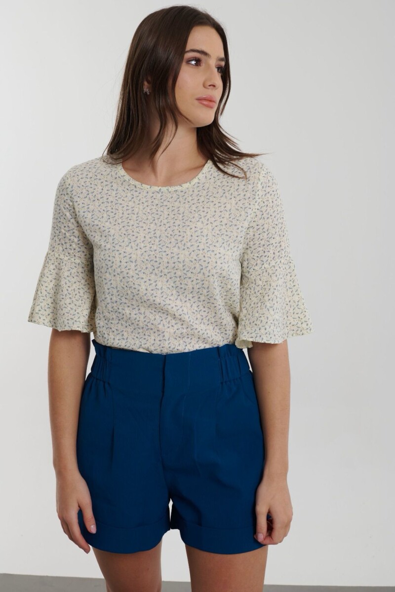 BLUSA LARISA ESTAMPADO FLORES AZULES