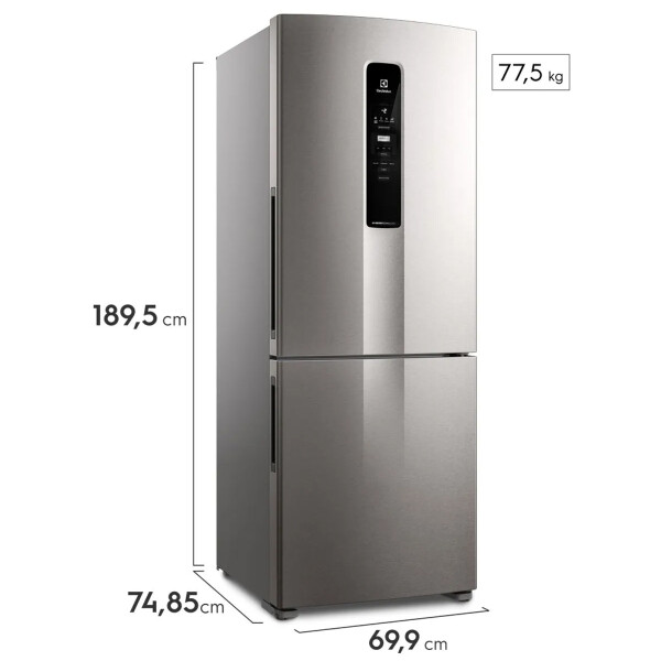 Heladera No Frost Inverter Electrolux Bottom Freezer Ib55 527 Lts HELADERA ELECTROLUX IB55S 527 L INOX