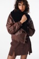 Campera Leather Relampago Bordeaux