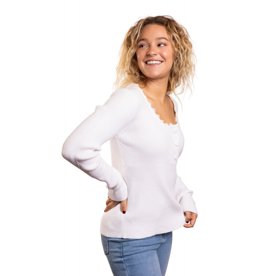 CHERRY SWEATER WHITE