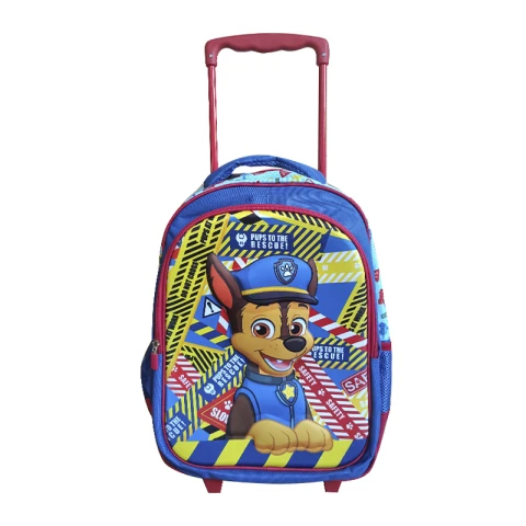 Mochila Infantil 3D con Carro Tafeta Grande 40 x 30 cm PAW PATROL CHASE AZUL