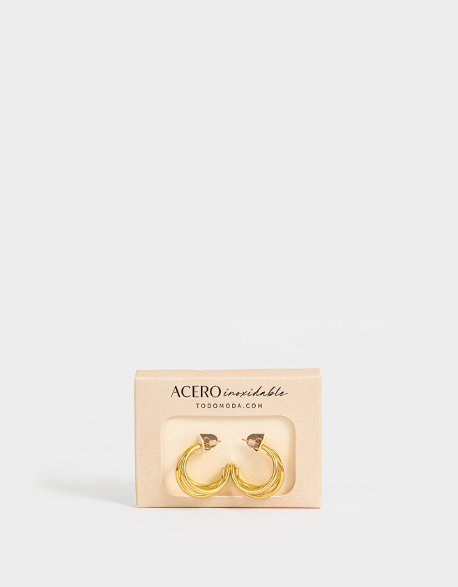 Aros Argollas Acero quirúrgico Aros Argolla Acero Quirúrgico - Dorado