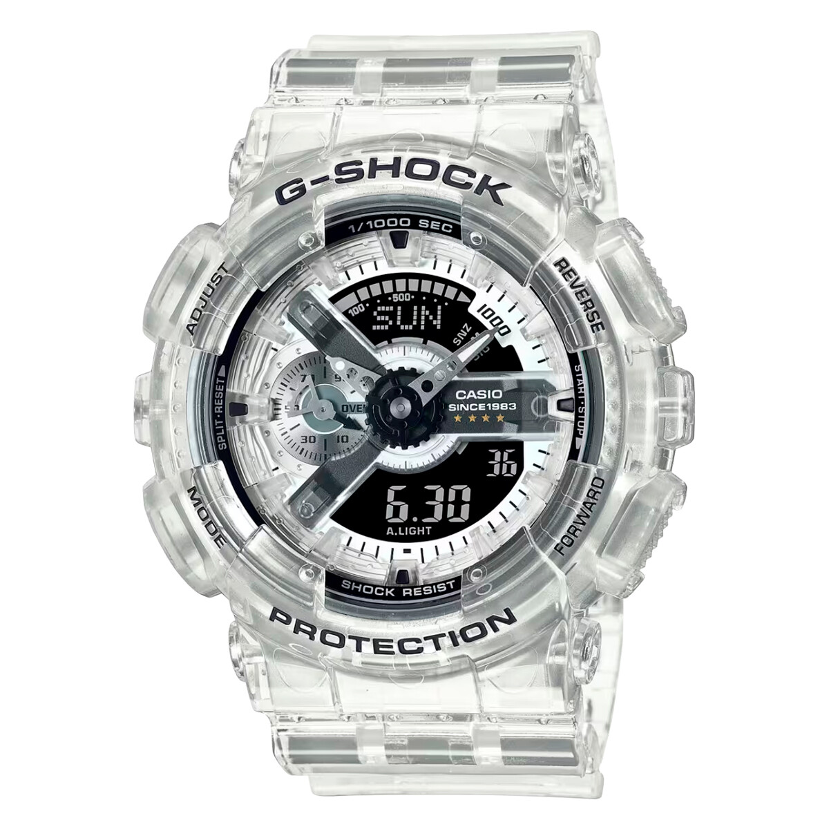 Reloj CASIO G-SHOCK GA114RX-7ADR en Resina Transparente Esfera 52mm 