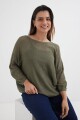 Sweater calado VERDE OLIVA