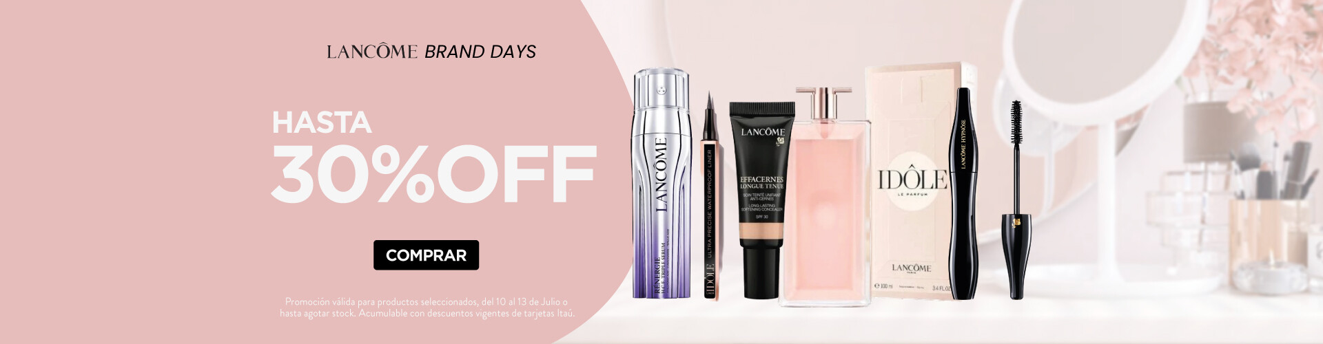 Lancome Brand Days, hasta 30% off.