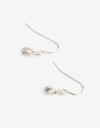 Aros Colgantes Cortos Cubic zirconia Aros Cortos Bañado En Oro - Plateado