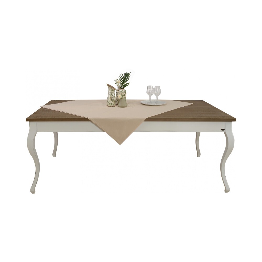 MESA DE COMEDOR MADERA NATURAL-BEIGE COLONIAL