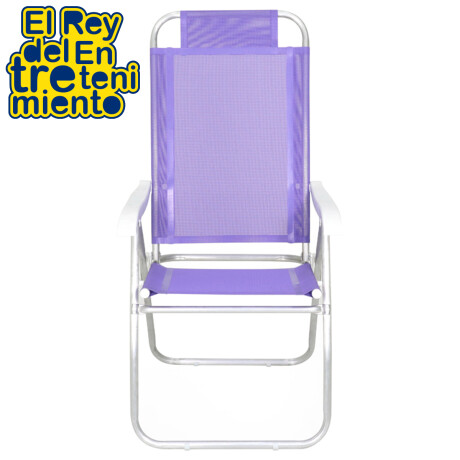 Silla Reposera Reclinable Aluminio 4 Pos 120 kg N1 Violeta