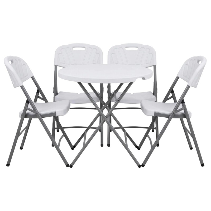 JGO DE MESA RED C/SILLA BLANCA P/JARDIN 5PZAS Unica