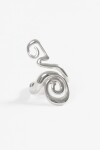 Anillo wavy acero plateado