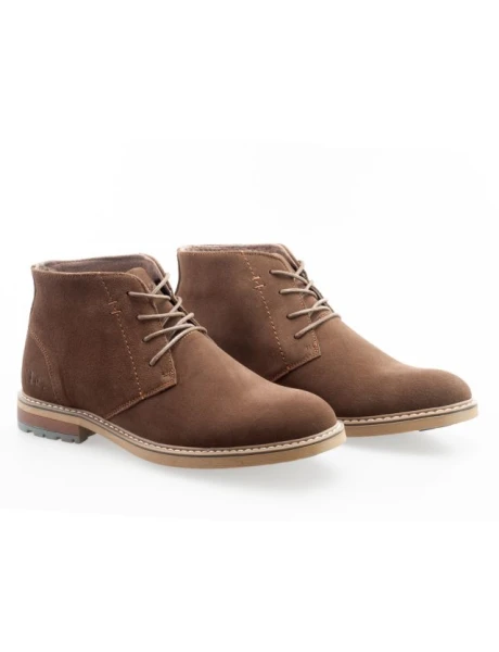BOTA GAMUZA CON CORDONES Marron