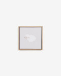 Cuadro Milu de oveja gris y blanco 20 x 20 cm