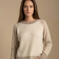 Imagen de Sweater Color Block - Beige Melange