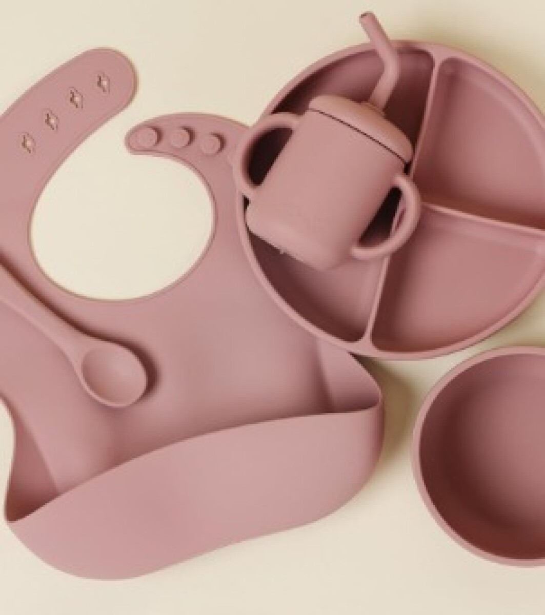 Set alimentacion silicona HUANGER - rosa 