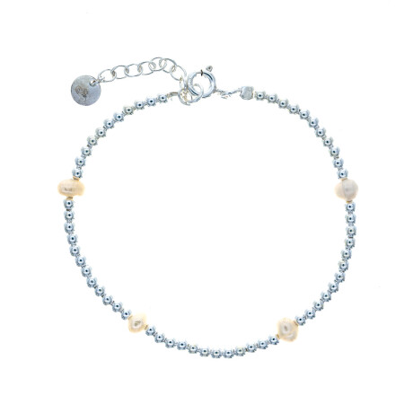 Pulsera de plata 925 y perlas de río. Pulsera de plata 925 y perlas de río.