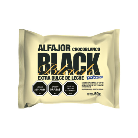 Alfajor Portezuelo Black Extra Dulce de Leche x 18 Chocolate Blanco