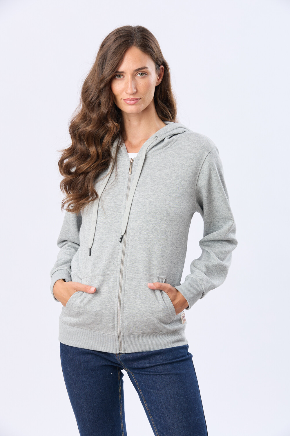 CAMPERA DE ALGODÓN CON CAPUCHA Griscla
