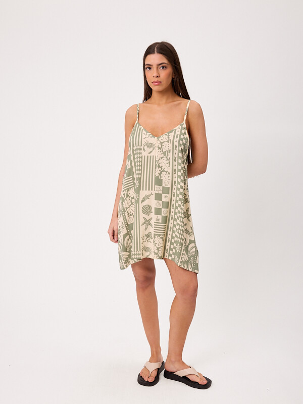 VESTIDO CORTO MASINI RUSTY Verde