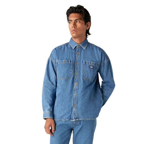Camisa Dickies Mens Houston Denim Azul