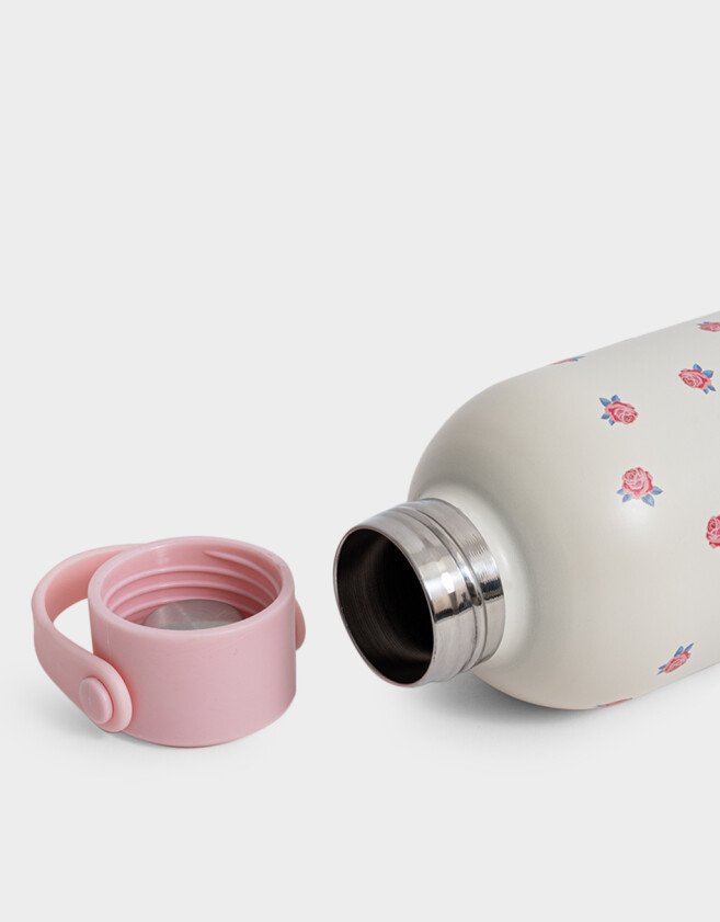 Accesorios Cocina Flores Botella Metálica "in My Romance Era" - Blanco Crudo