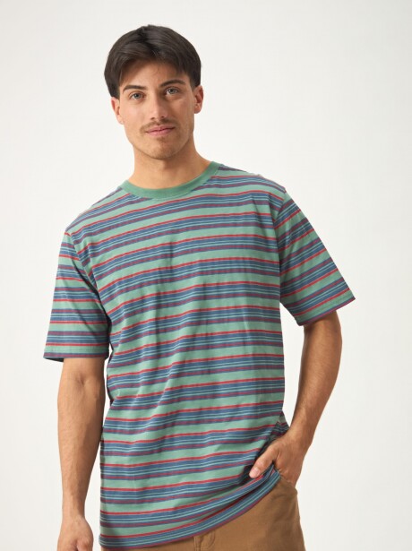 REMERA STRIPES VERDE
