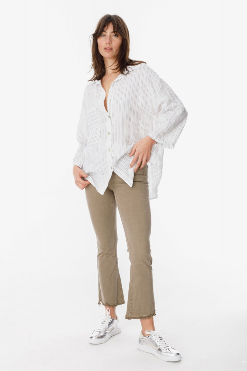 Camisa Ulises Raya Negra/Blanca