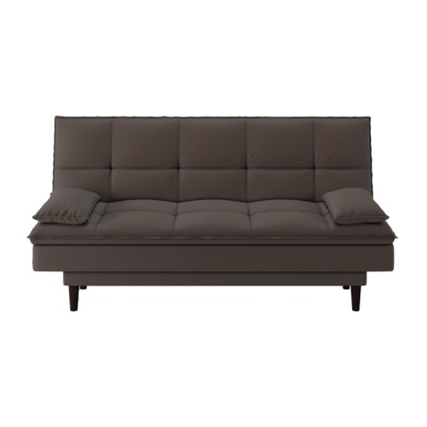 SILLON SOFACAMA LIVERPOOL con asiento reclinable en tela suede con cojines - Marrón SILLON SOFACAMA LIVERPOOL con asiento reclinable en tela suede con cojines - Marrón